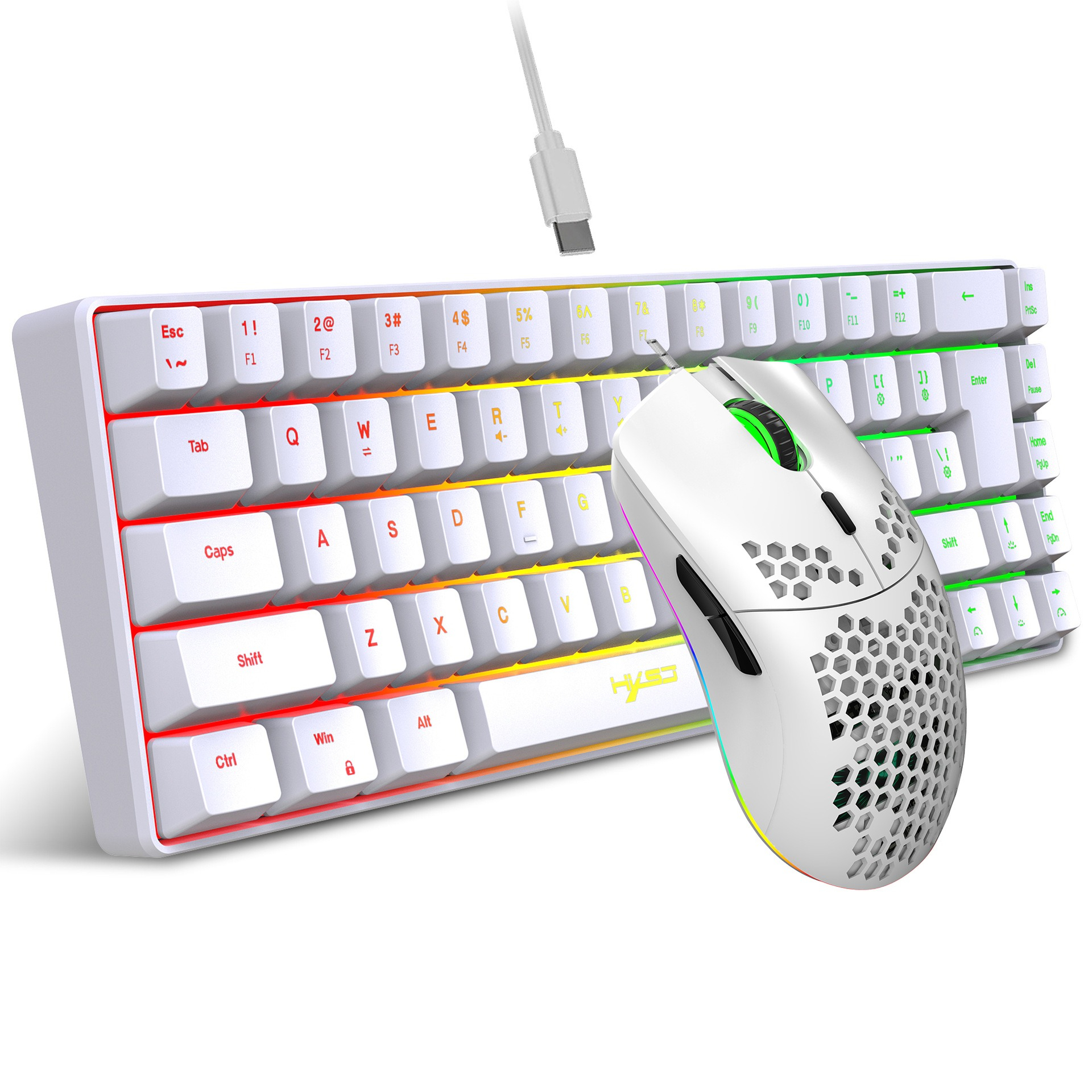 Gaming Keyboard And Mouse Set - Keyboard and mouse 68key wired membrane