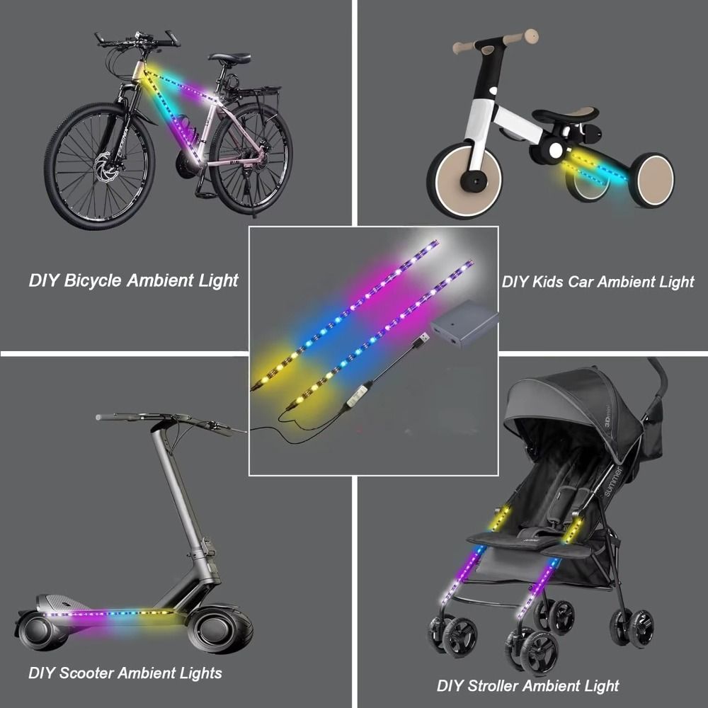 Rgb Underglow Strip - Creative Battery Powered Scooter LED Lights