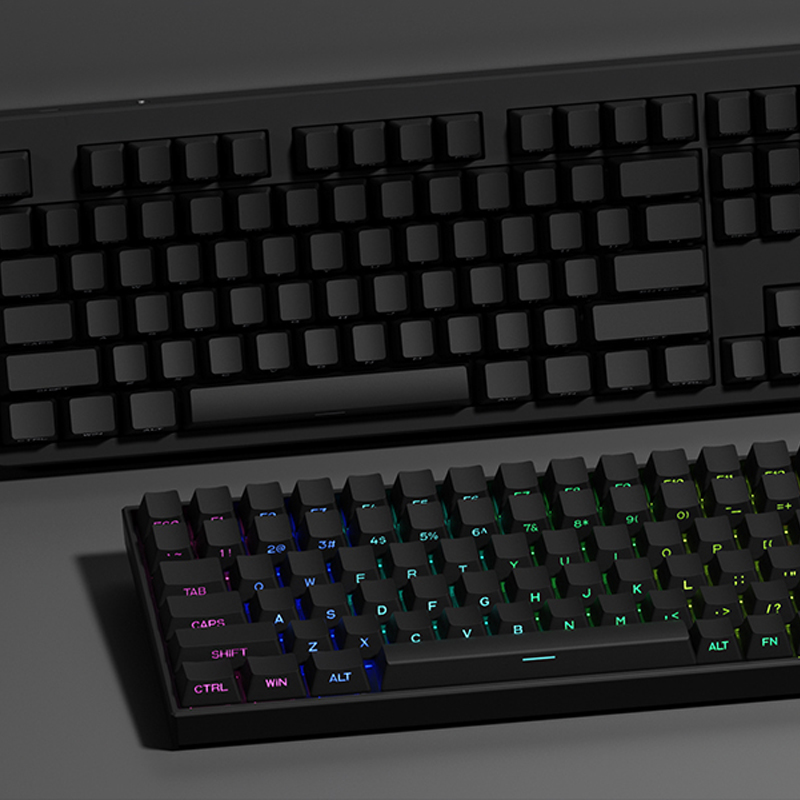 Keyboard Gaming Black - Black Side Print OEM Profile Minimalist