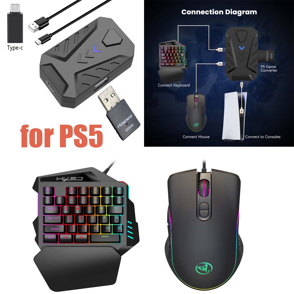 Gaming Keyboard Mouse Combo - for PS5 Gaming Keyboard Mouse Combo