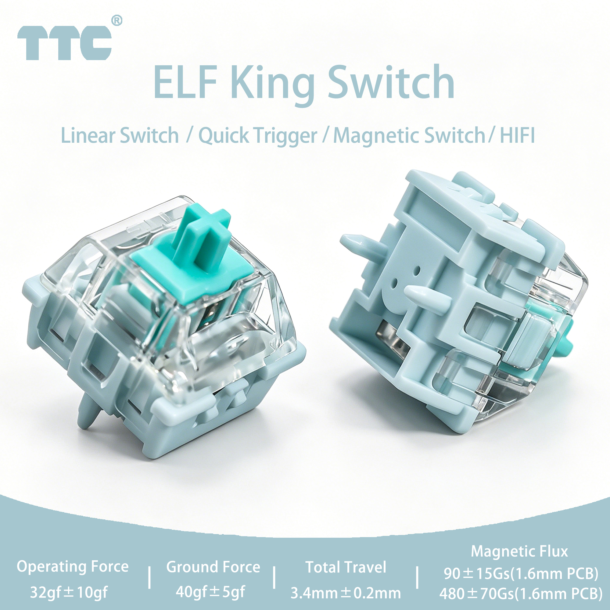 Gaming Keyboard Ergo - TTC ELF King Magnetic Switches 32gf