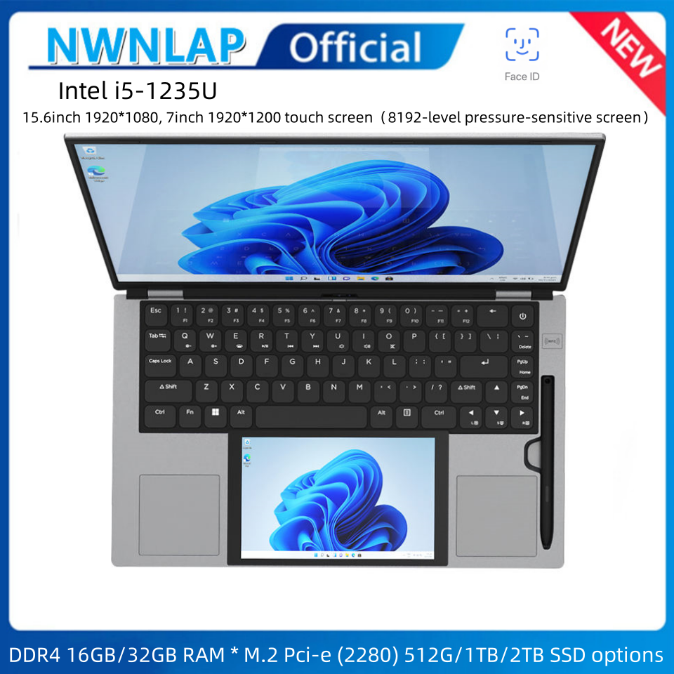 Gaming Keyboard 2026 - 2026 Dual-Screen Laptop with 15.6-inch Main