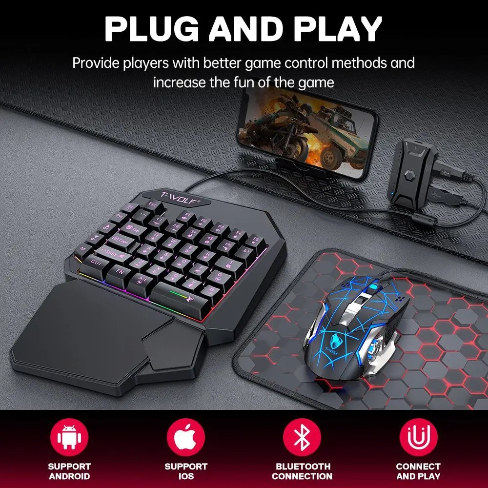 5 in 1 RGB Gaming Keyboard Mou - Gaming Keyboard 1 Hand 리뷰 및 가격
