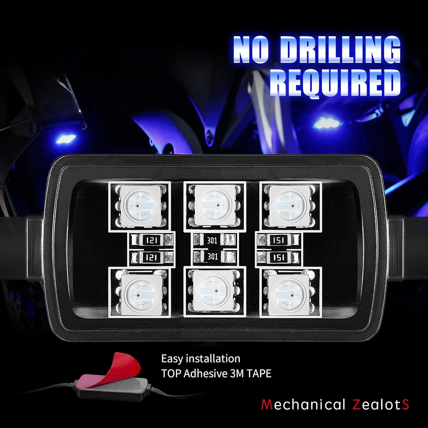 8Pcs Motorcycle LED Light Kit, - Rgb Underglow Strip 리뷰 및 가격