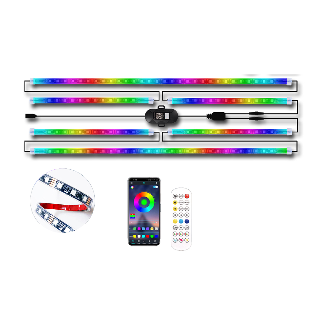 6pcs Dream Color LED Car Under - Rgb Underglow Strip 리뷰 및 가격