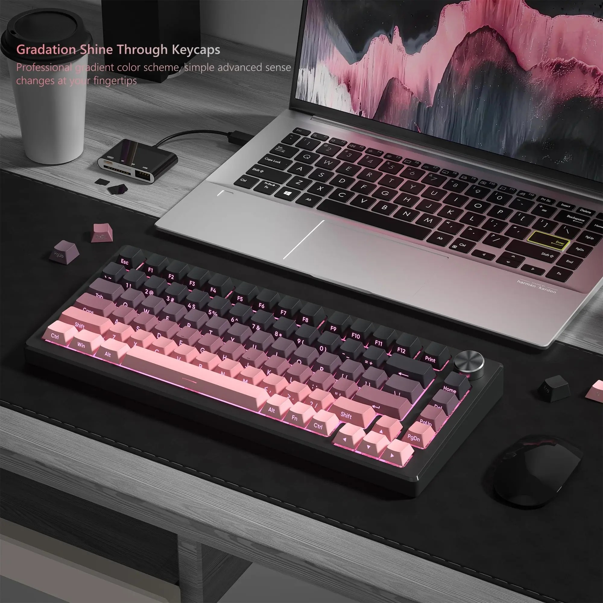 136 Key Black and Pink Print B - Keyboard Gaming Black 리뷰 및 가격