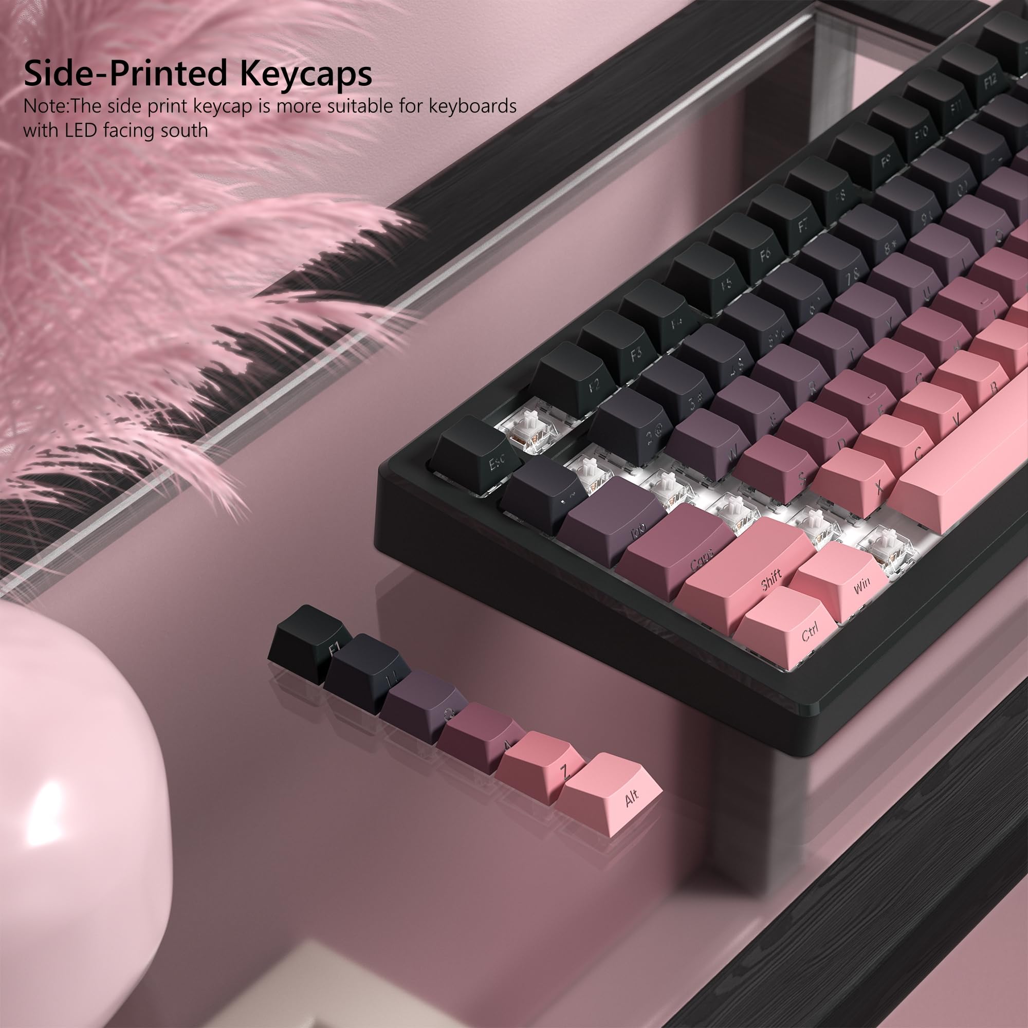 136 Key Black and Pink Print B - Keyboard Gaming Black 리뷰 및 가격