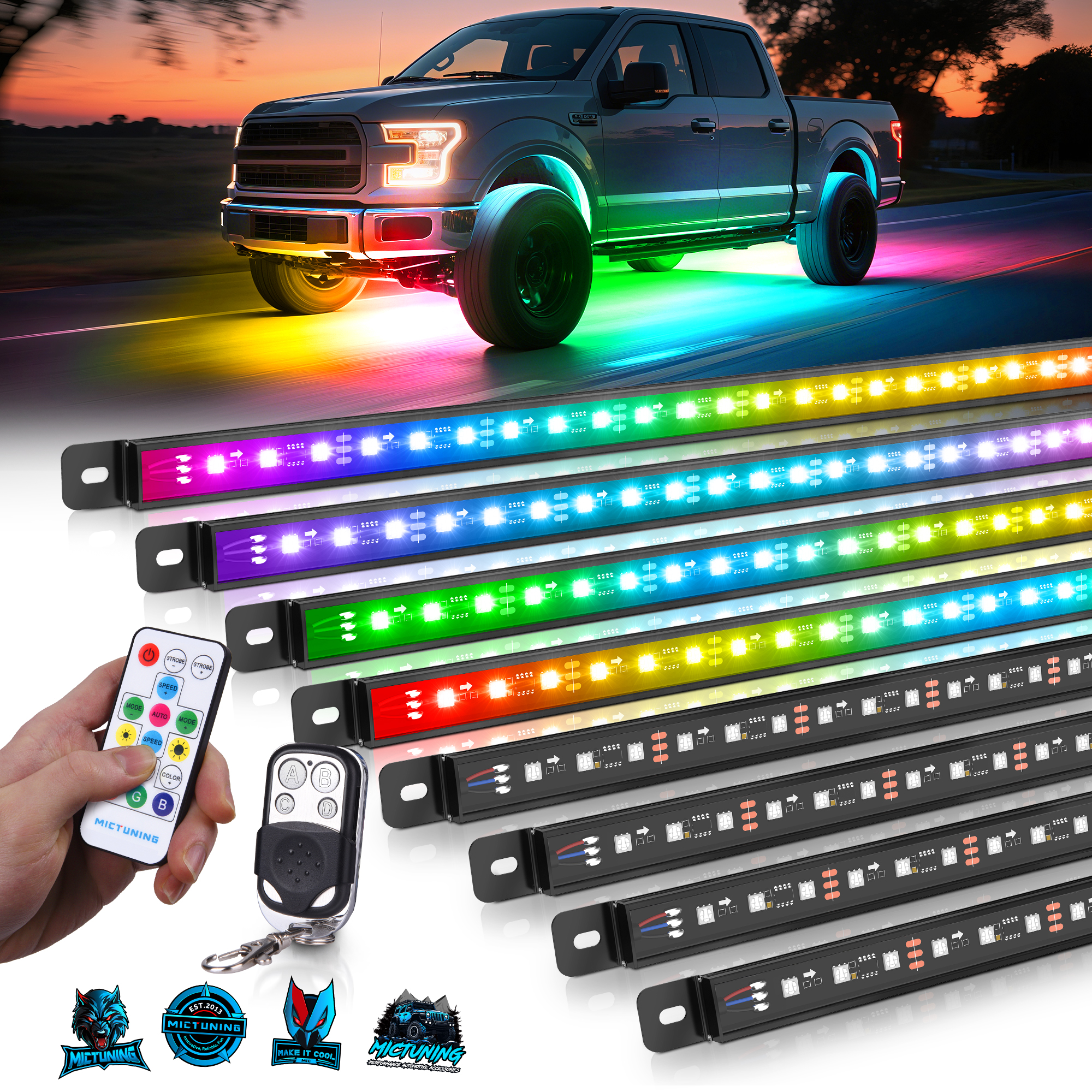 MICTUNING U8 Car Underglow Lig - Rgb Underglow Strip 리뷰 및 가격