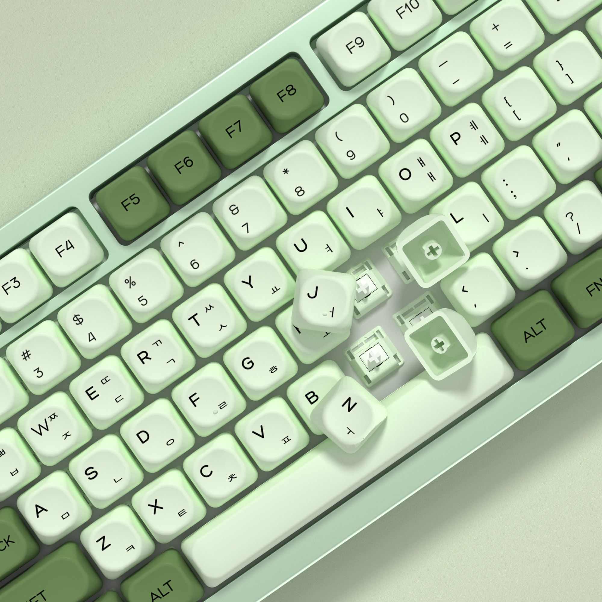 KBDiy Matcha Korean Keycap Gre - Gaming Keyboard Number Pad 리뷰 및 가격