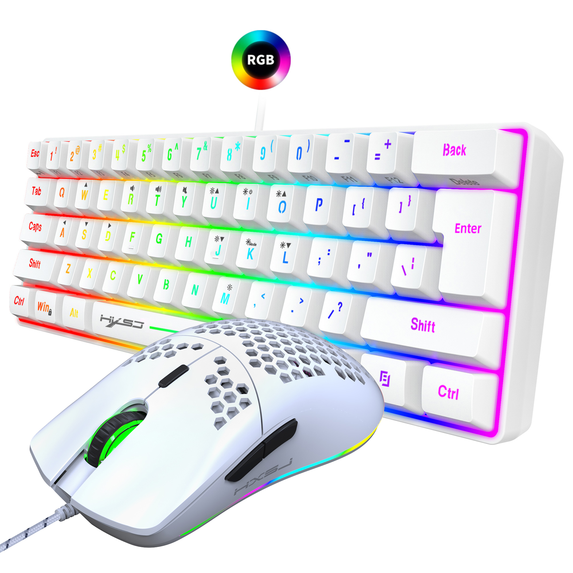 Hot selling HXSJ 61 keys V700  - Gaming Keyboard Mouse Combo 리뷰 및 가격