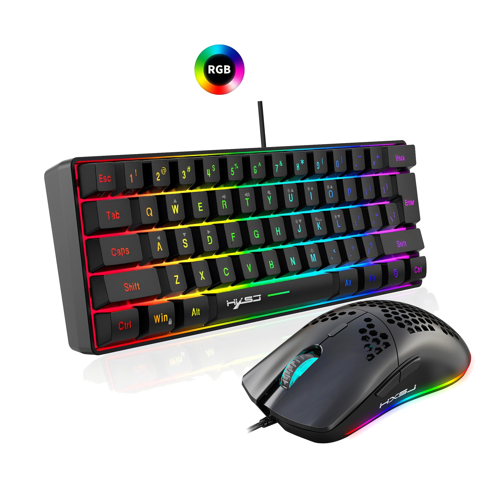 Hot selling HXSJ 61 keys V700  - Gaming Keyboard Mouse Combo 리뷰 및 가격