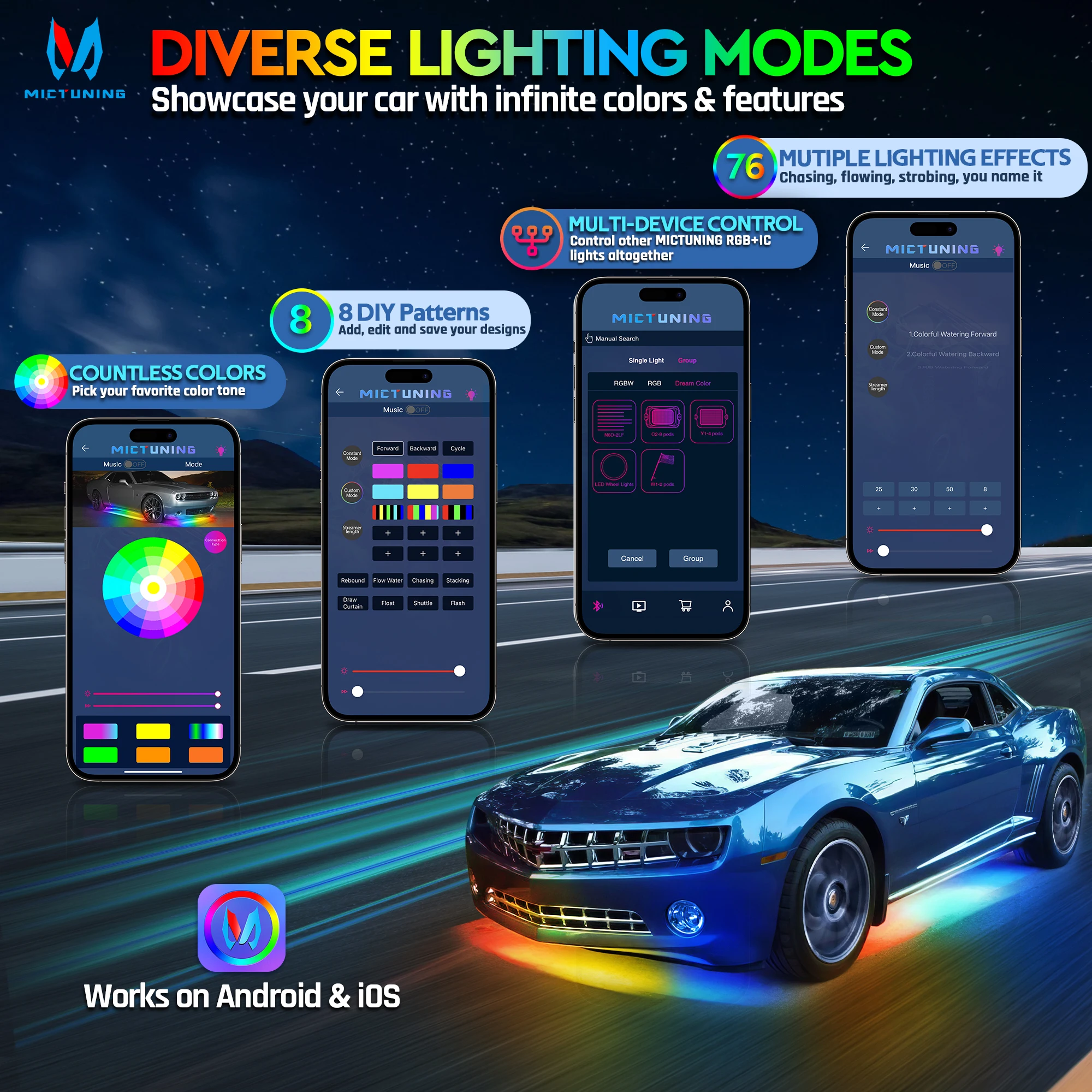 MICTUNING N8 Car Underglow Lig - Rgb Underglow Strip 리뷰 및 가격