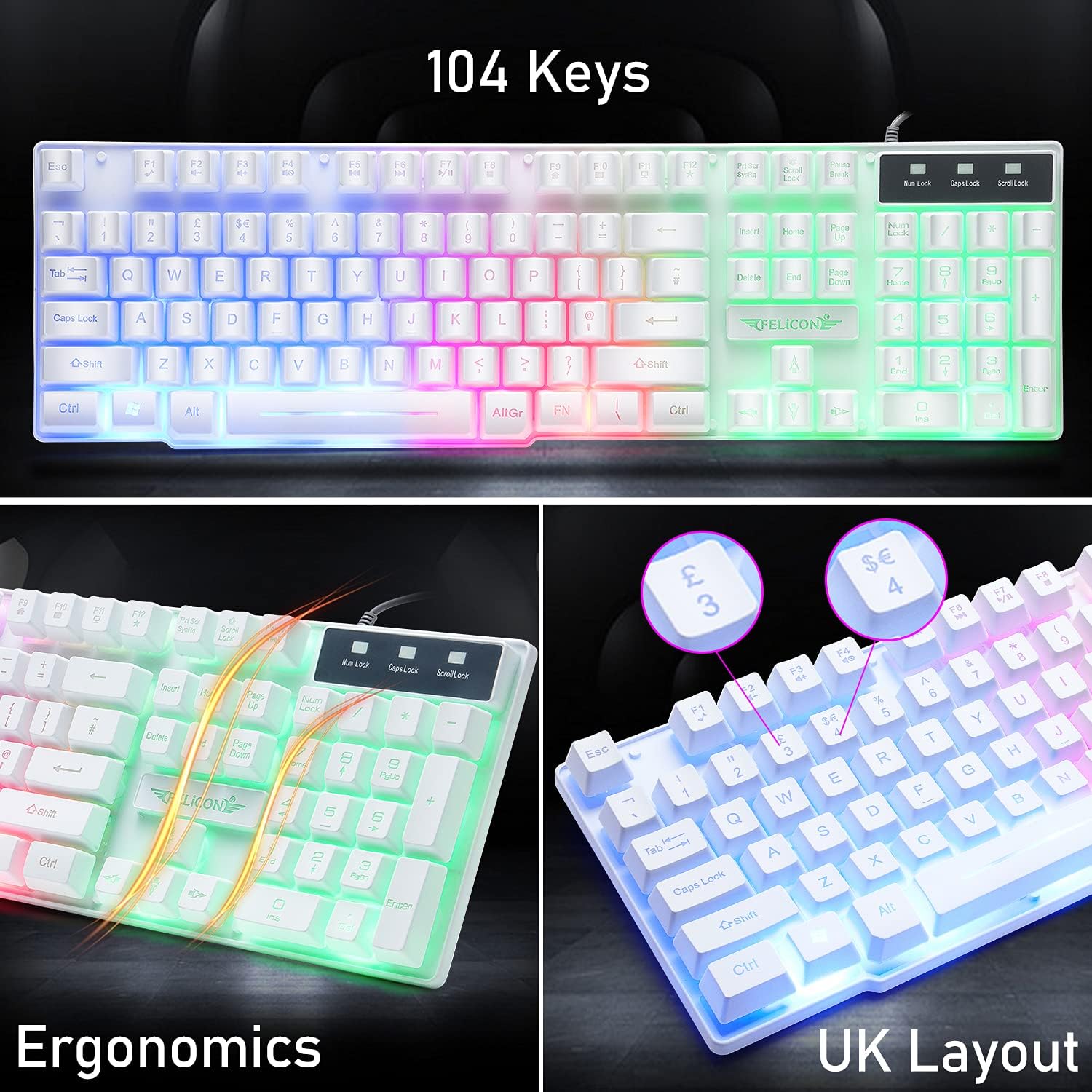 MAMBASNAKE T11 UK 100% Gaming  - Gaming Keyboard And Mouse Set 리뷰 및 가격