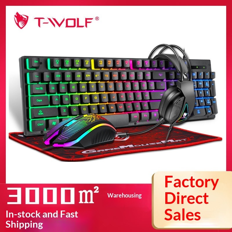 Bestseller T-Wolf Tf400 4 In 1 - Gaming Keyboard Mouse And Headset Combo 리뷰 및 가격