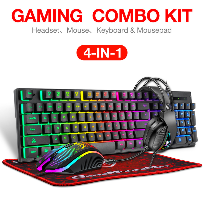 Bestseller T-Wolf Tf400 4 In 1 - Gaming Keyboard Mouse And Headset Combo 리뷰 및 가격
