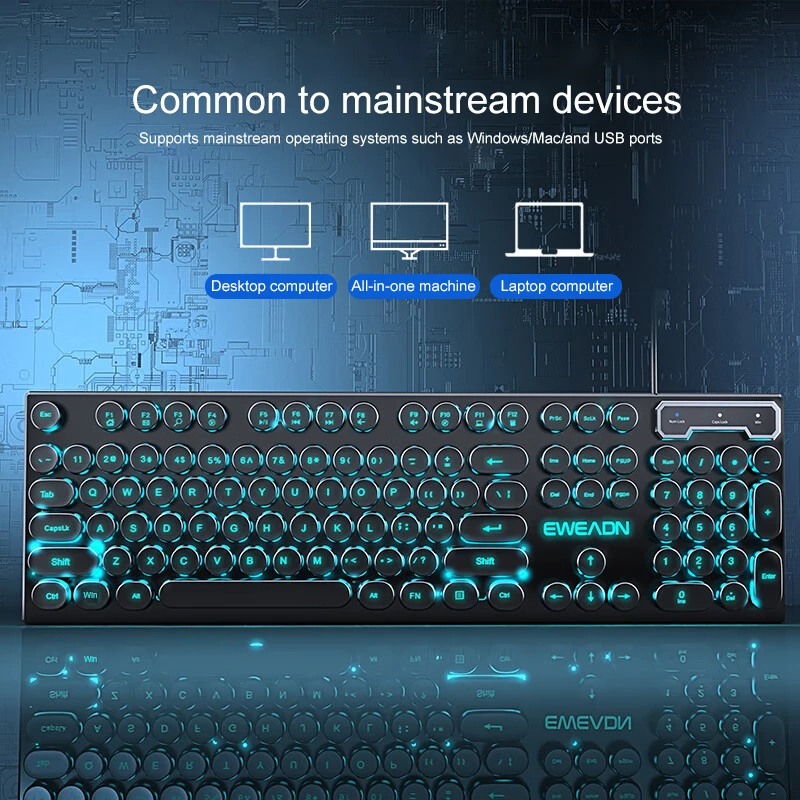 Retro Punk Mechanical Feel Key - Gaming Keyboard And Mouse Set 리뷰 및 가격
