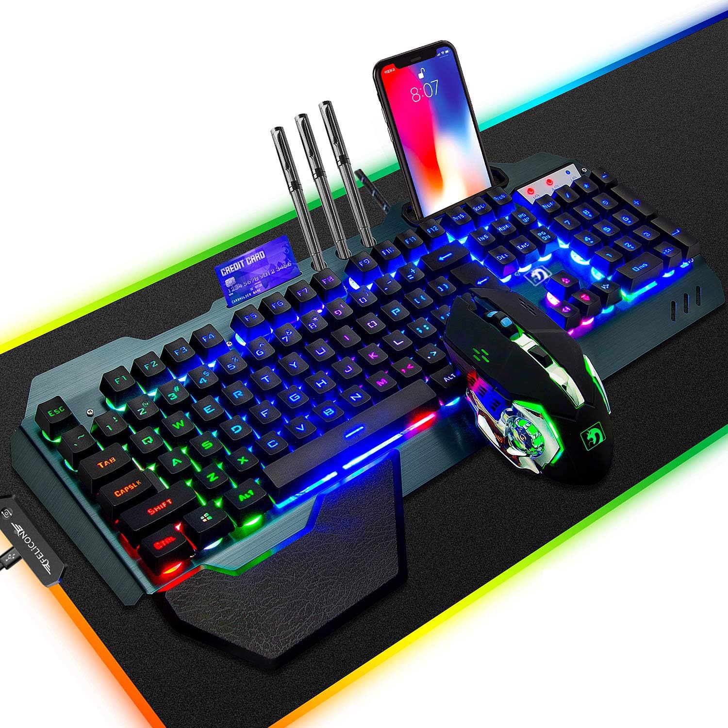 RGB Gaming Keyboard Mouse Comb - Gaming Keyboard Number Pad 리뷰 및 가격