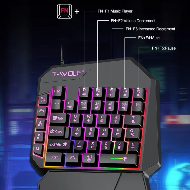 5 In 1 Set 35keys One Handedly - Gaming Keyboard 1 Hand 리뷰 및 가격