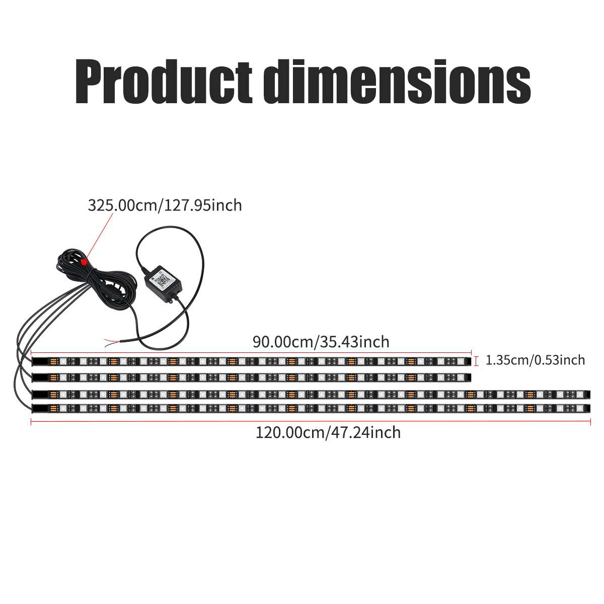 90+120CM Car RGB Chassis Light - Rgb Underglow Strip 리뷰 및 가격
