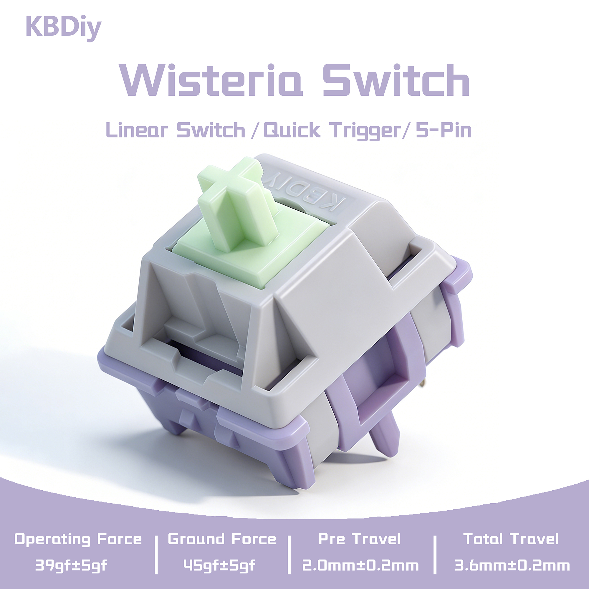KBDiy Linear Switch Wisteria 5 - Gaming Keyboard Ergo 리뷰 및 가격