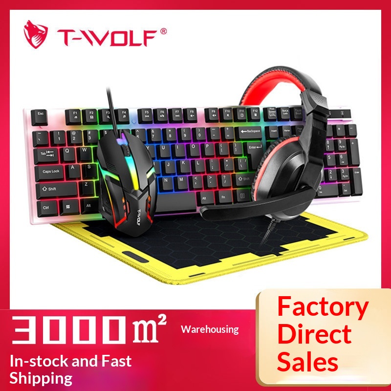 T-Wolf Tf240 4 In 1 Spanish Ga - Gaming Keyboard Mouse And Headset Combo 리뷰 및 가격