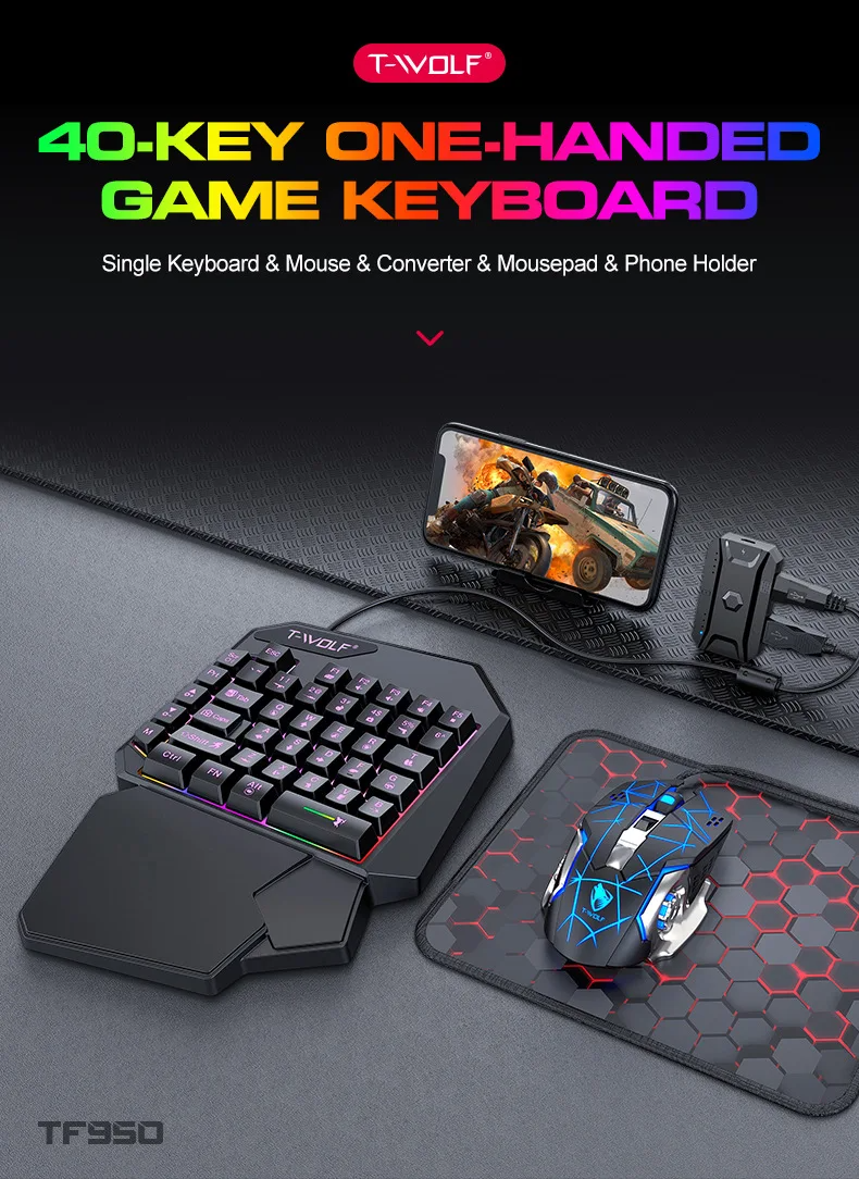 Kit Mobilador Gamer Kit Gaming - Gaming Keyboard 1 Hand 리뷰 및 가격