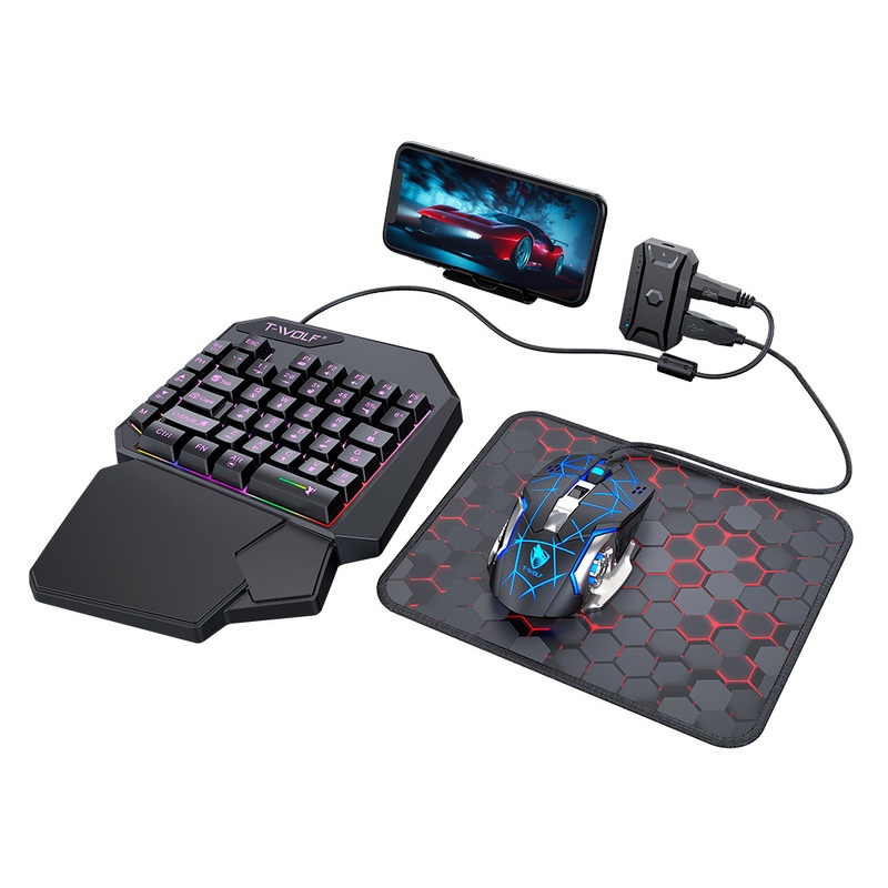 T-Wolf Tf950 5 In 1 One Handed - Gaming Keyboard 1 Hand 리뷰 및 가격