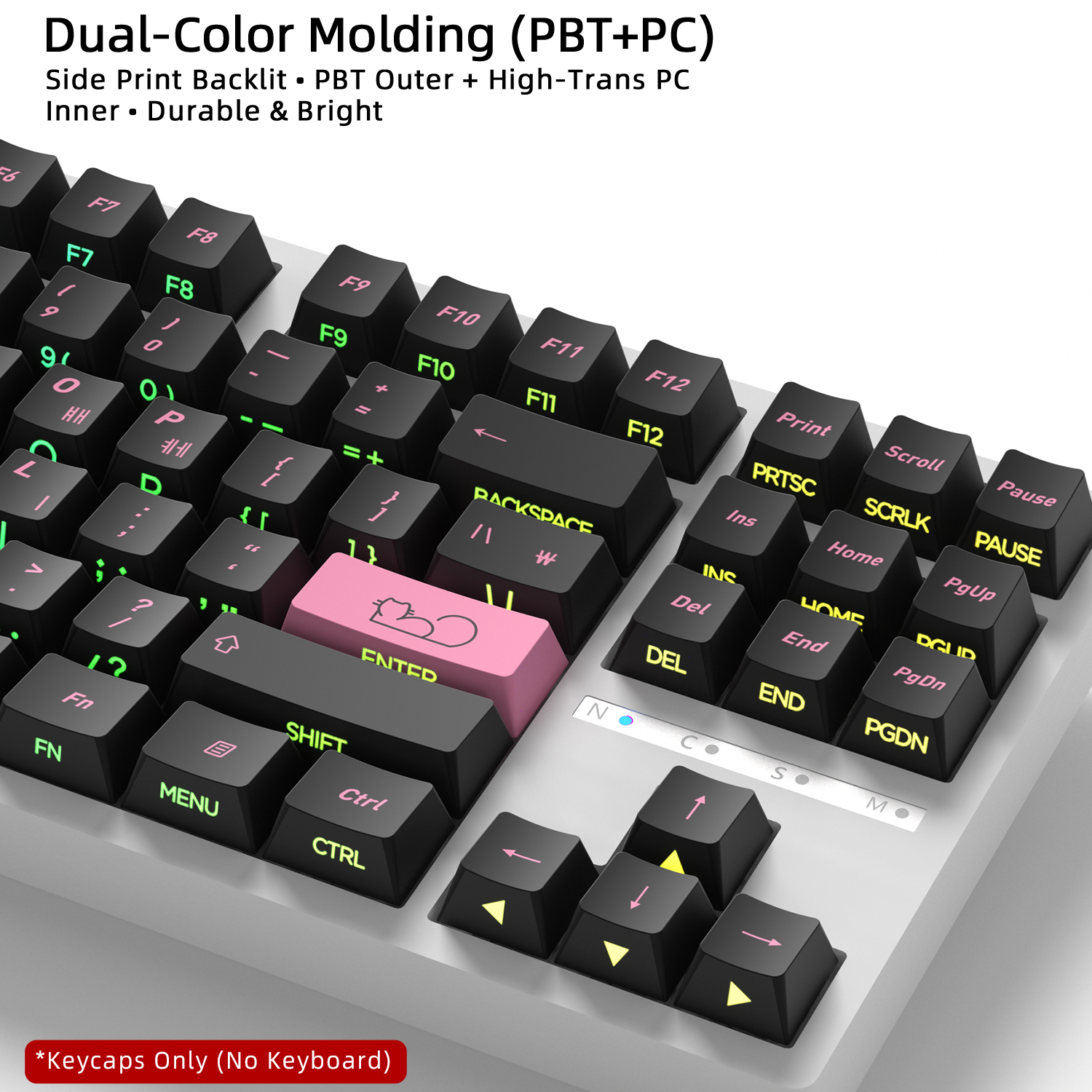 Cute Cat Side Printed Korean K - Keyboard Gaming Black 리뷰 및 가격