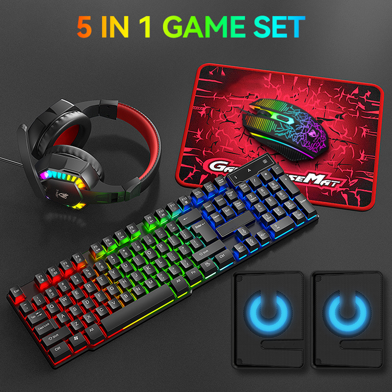 5-in-1 Set Gaming Combo Keyboa - Gaming Keyboard And Mouse Set 리뷰 및 가격