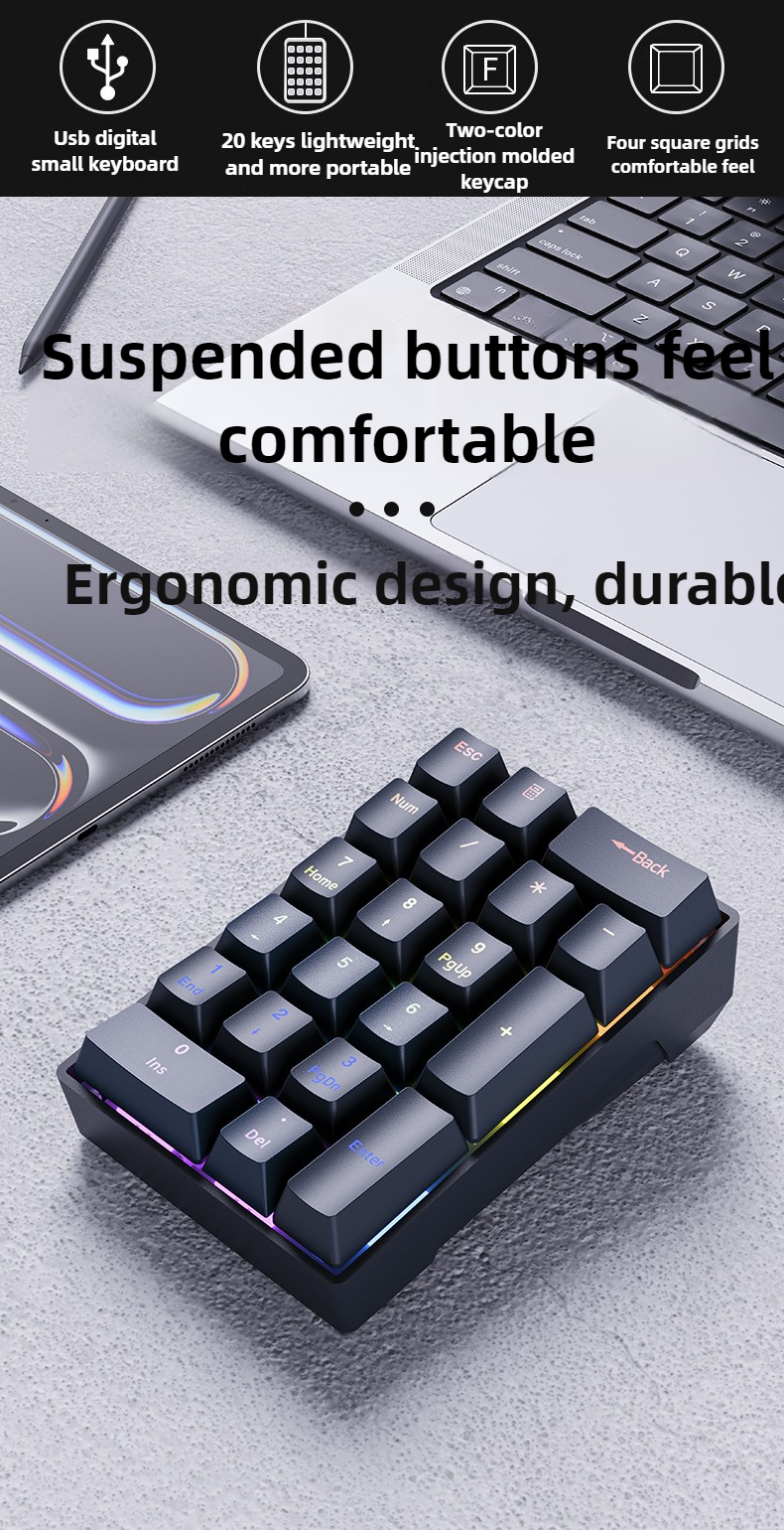 20 Keys Numeric Mechanical Wir - Gaming Keyboard Number Pad 리뷰 및 가격
