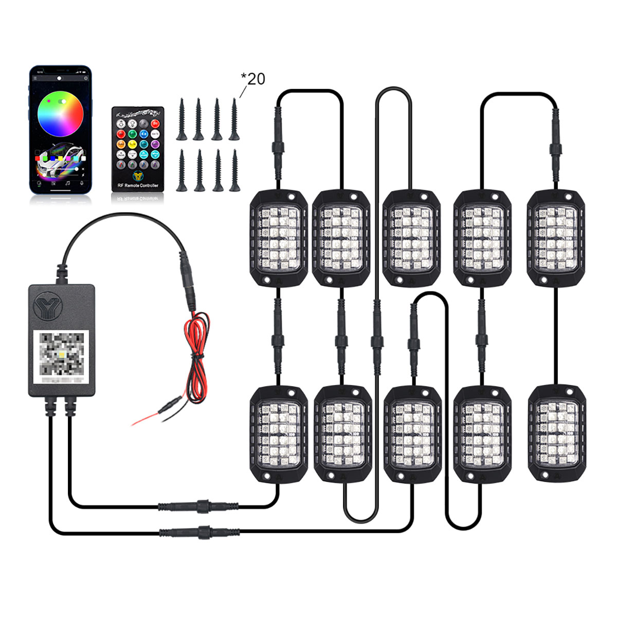 Car RGB LED Chassis Light Stri - Rgb Underglow Strip 리뷰 및 가격