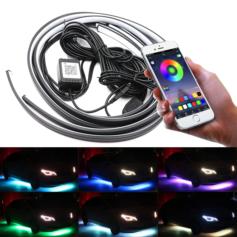 Niscarda 4PCS 12V IP65 App Con - Rgb Underglow Strip 리뷰 및 가격
